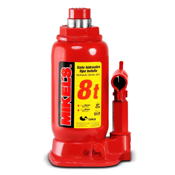 Gato hidráulico de botella con tornillo de extensión 8 toneladas Gato hidráulico de botella con tornillo de extensión 8 toneladas